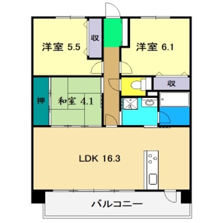 アルファステイツ旭町 Ⅱの物件間取画像